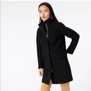 J Crew Italian Wool Cocoon Coat - black, size 2